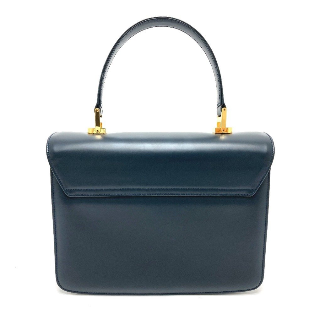 GUCCI 000.109.0121 Turnlock Sideline Handbag, Vintage Leather, Women's, Navy - Picture 2 of 10